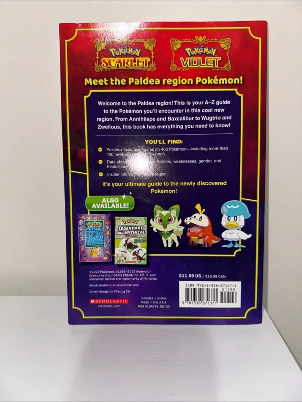 Scholastic Pokémon Scarlet & Violet Handbook - Red & Purple Cover